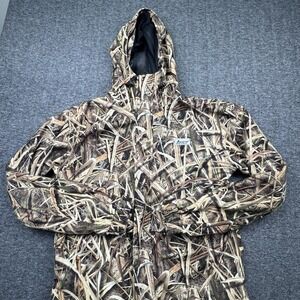 Mount'n Prairie Camo Coat Hunting Hood Jacket Mossy Oak Shadow Grass Blades Sz M